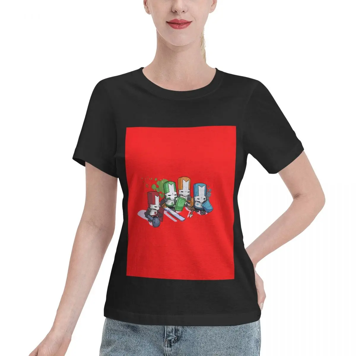 Multi Occasion Castle Crashers Women's T-shirt All Season Female Casual Tshirt