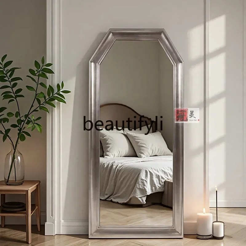 

a16 French retro full-length mirror home American floor-to-ceiling mirror wall-mounted full-length mirror customization