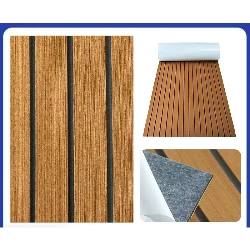 

Faux Teak Decking Sheet for Boat Marine Yacht RV Deck Sheet Mat 4 Colors To Choose HDE Foam Boat Flooring From 2400x450x6mm EVA