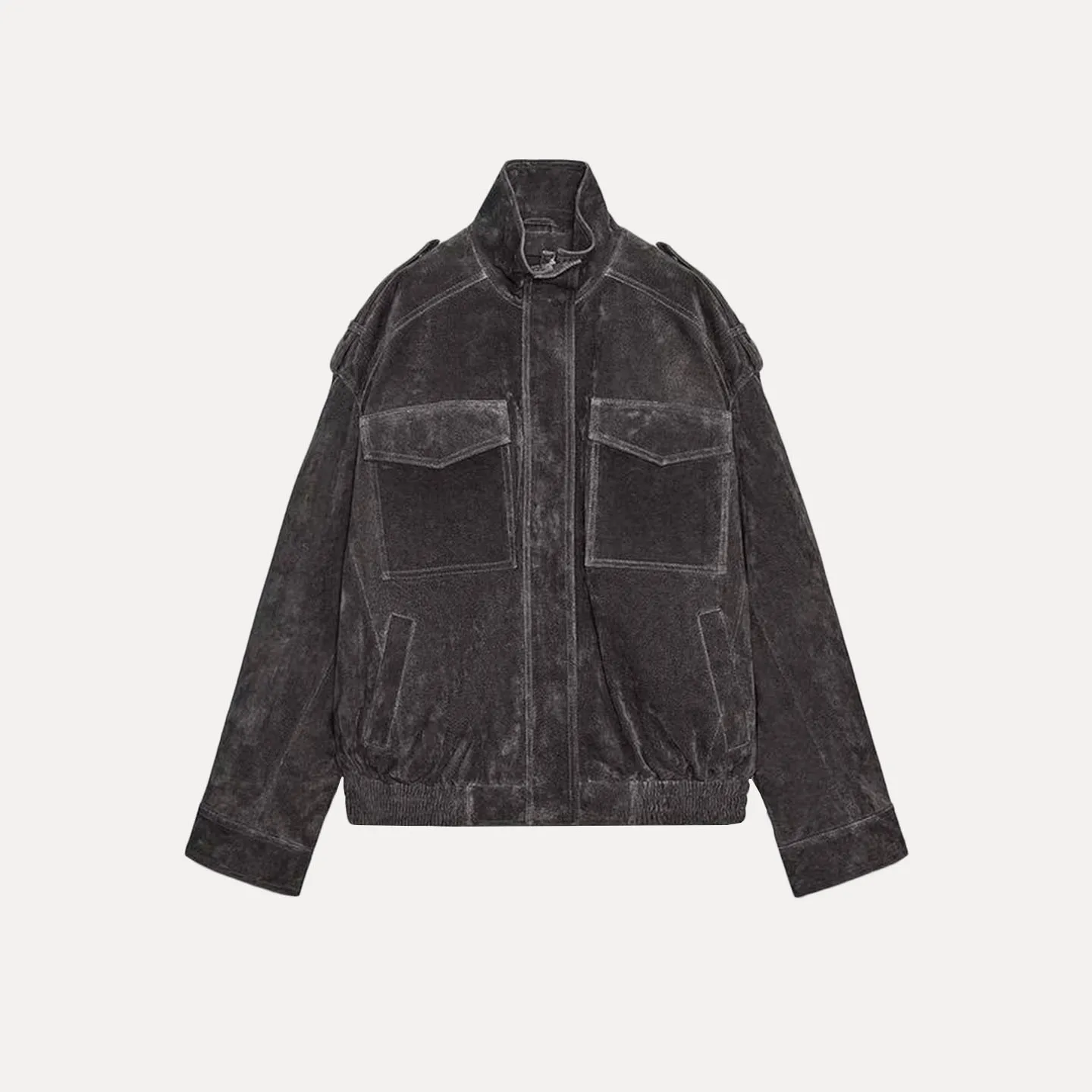 

Женская кожаная куртка Z Faion, универсальная, Ele Quali, новинка 202, осенний сезон, длинная застежка-молния