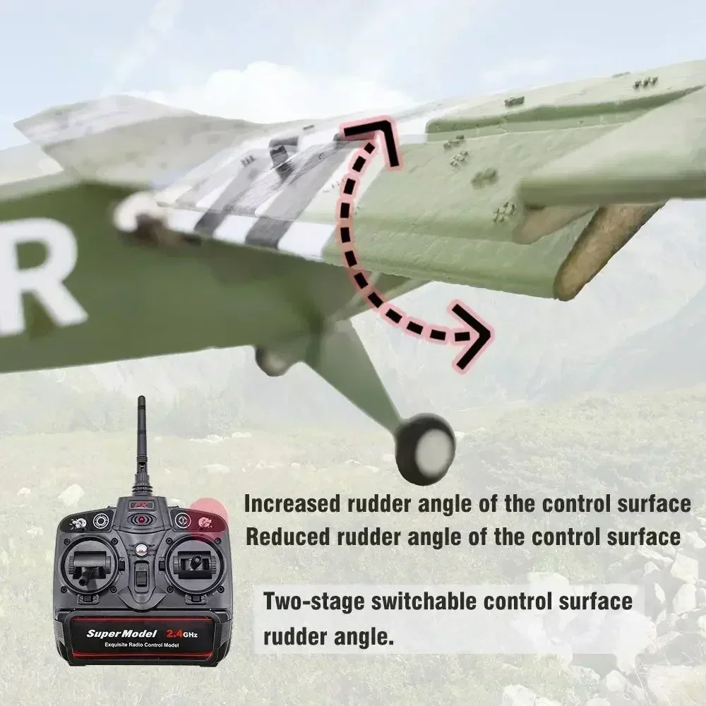 Kobingke-Controle Remoto J3 Brushless Asa Fixa Modelo de Aeronaves, Presente Brinquedo Ao Ar Livre, Segunda Guerra Mundial, 4-Way Six-Axis 3D, 1:16, 1:16