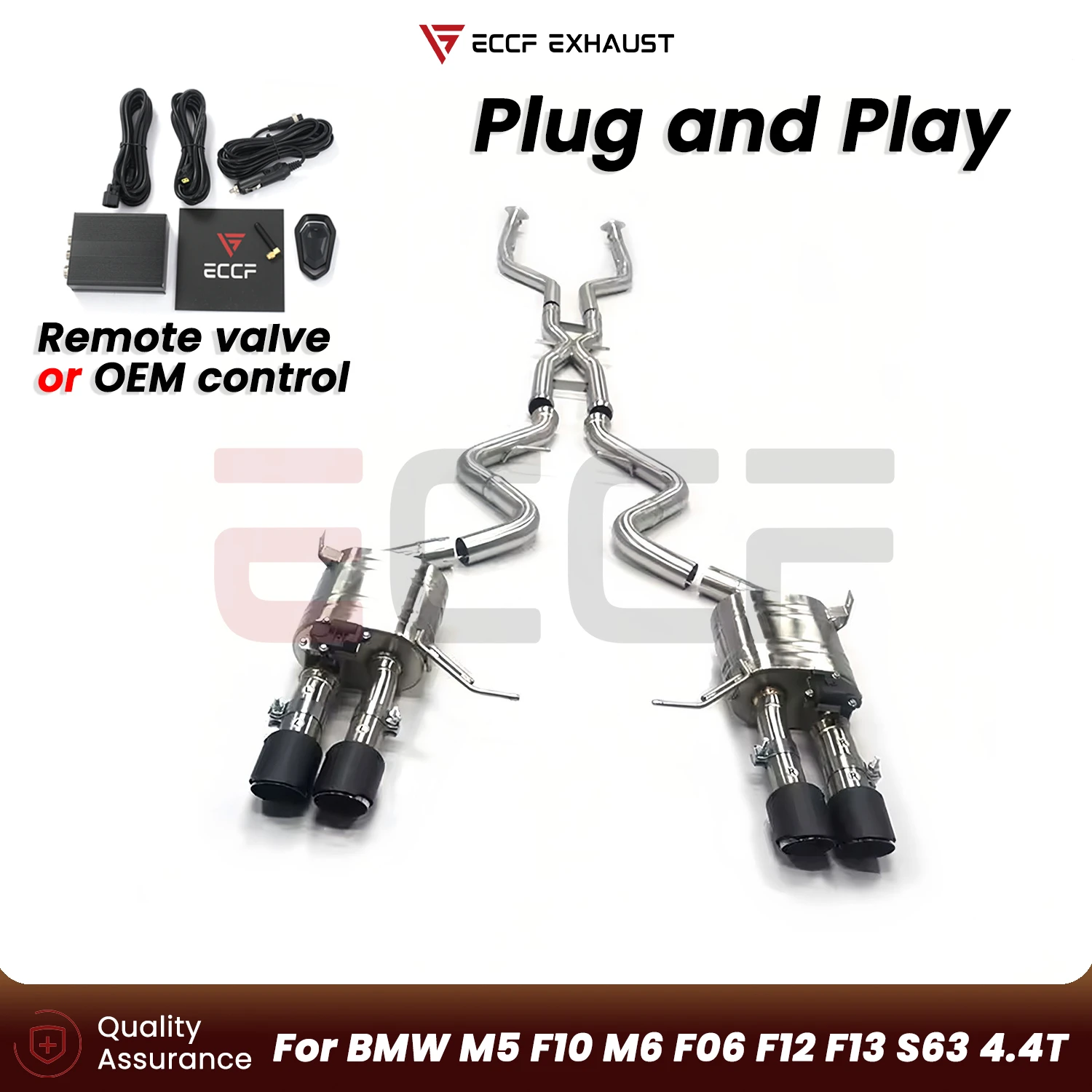 High Temperature Resistant perfectly compatible Valvetronic Exhaust system for BMW M5 F10 M6 F06 F12 F13 S63 4.4T