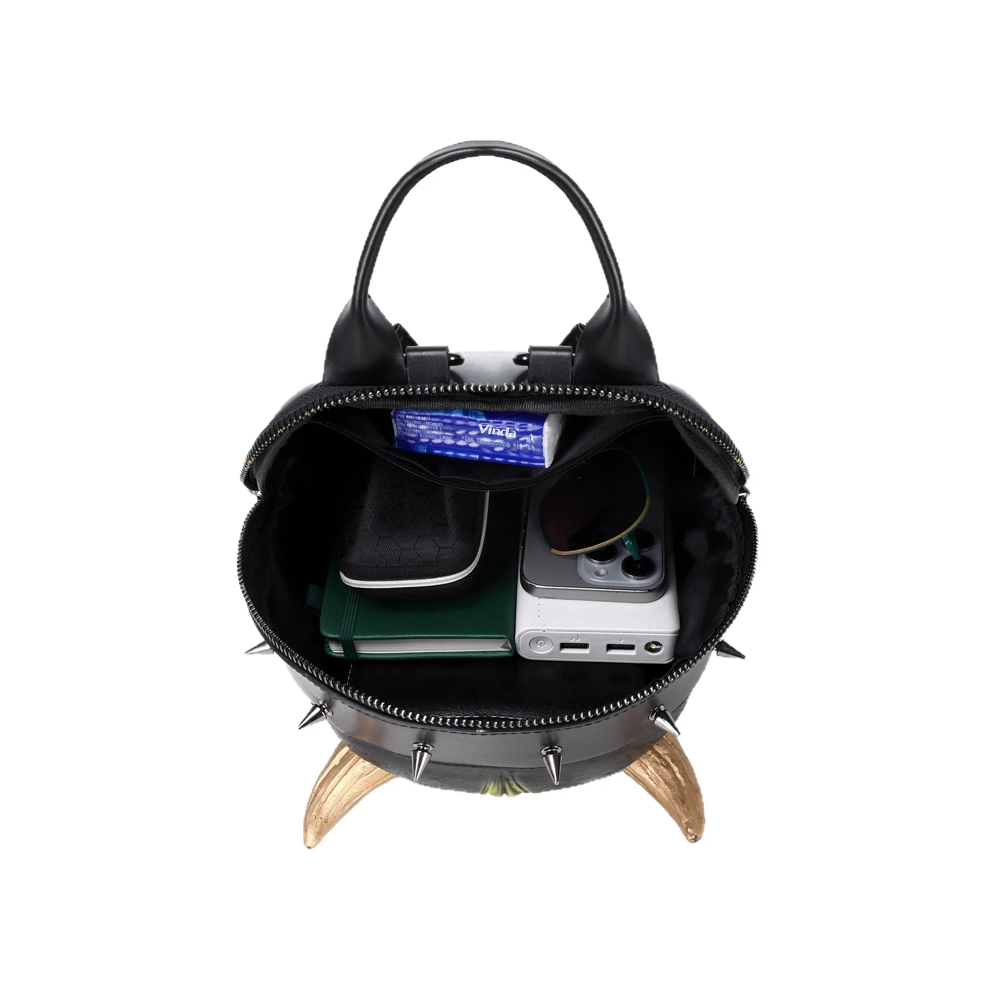 Mask Backpack - 3D Sculpted Punk Style Studded Gothic Unisex Bag for Men and Women, Dark Alternative Fashion Statement
