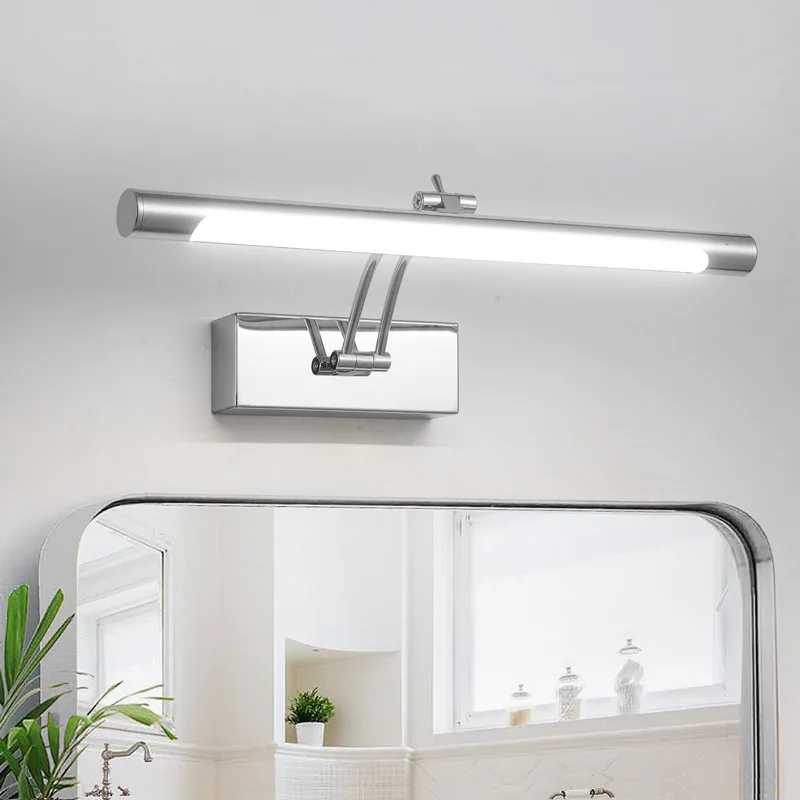 Modern American LED Mirror Light For Bathroom Cabinet Dimmable Makeup Wall Lamp Long Strip Waterproof Washroom Lamp