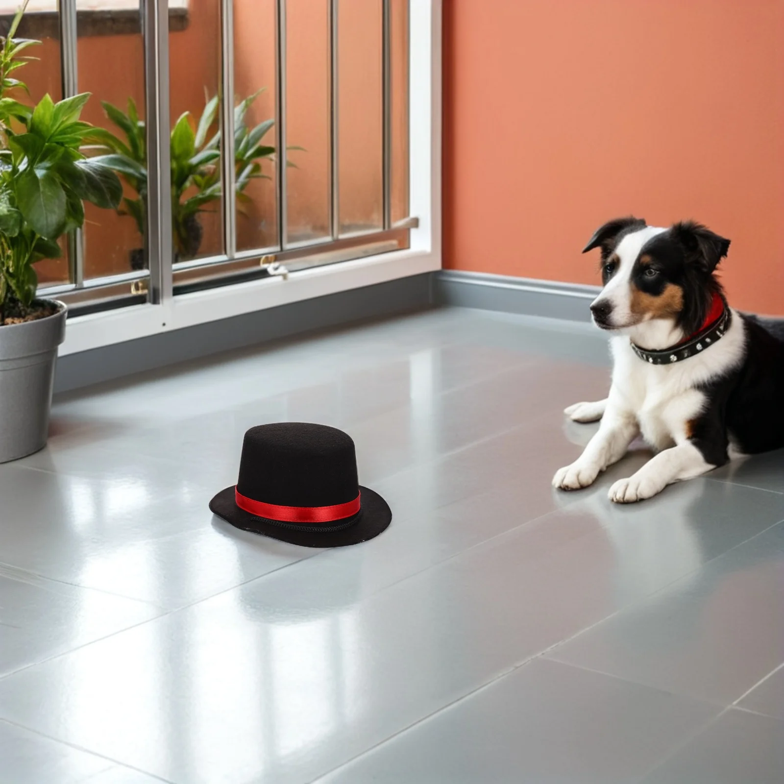 

2Pcs Dog Top Hat Black Pet Costume Accessory Puppy Party Cap Birthday Carnival Headwear Dog Top Hat Doggie Hats