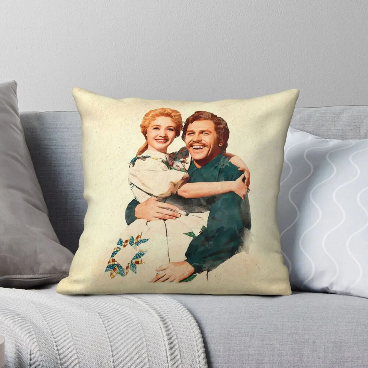 Seven Brides For Seven Brothers Square Pillowcase Polyester Linen Velvet Pattern Zip Decorative Throw Pillow Case Home Cover