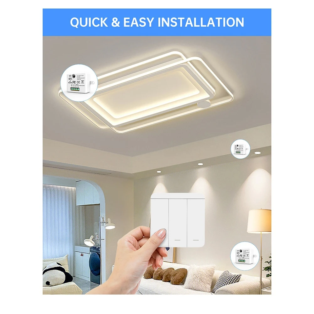 【ساخن】3 قطعة مفتاح الجدار اللاسلكي RF 433 ميجا هرتز استقبال التتابع مع 2X 3 عصابة لوحة التبديل LED التحكم عن بعد لمصباح LED