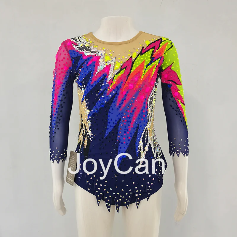 JoyCan Rhthmic Gymnastics Leotards Girls Women Multicolor Spandex Elegant Dance Wear for Competitiion