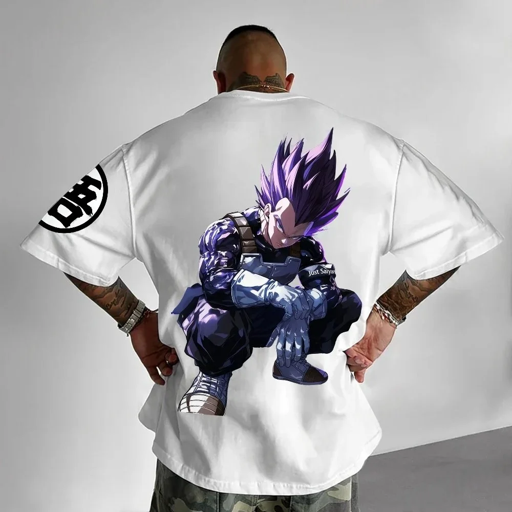

Dragon Ball Summer Men's T-Shirt Japanese Anime Vegeta Autumn Casual Harajuku Trend Short Sleeve Y2k Tee Top 2026 Hip-pop