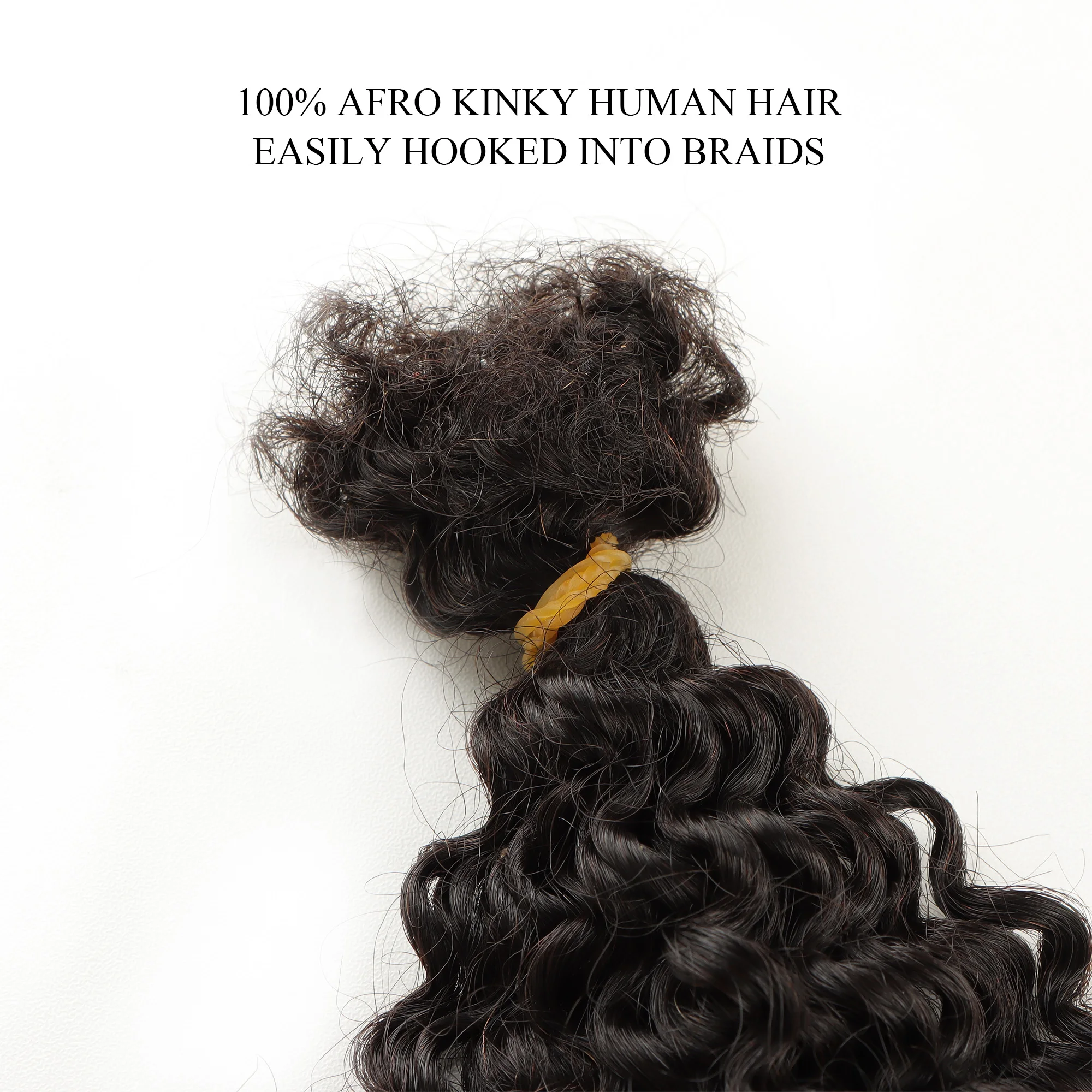 Afro Kinky Curly Locks 4A Double Drawn Bulk Braiding Hair Extensions Microlocs for Box Crochet Human Hair for Braiding