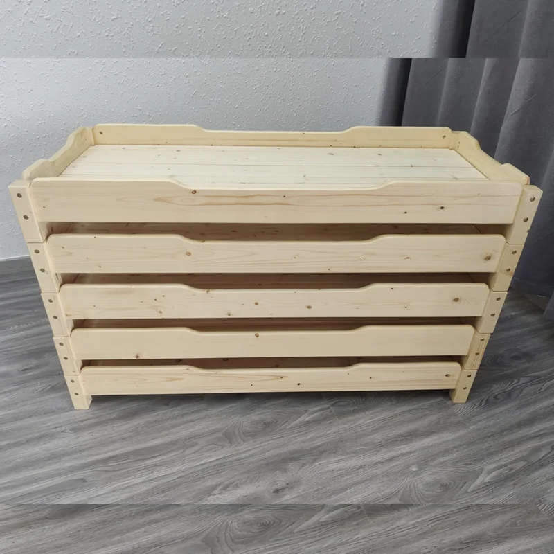 

Customizable Kindergarten Bed Solid Wood Siesta Special Children's Pine Care Siesta Early Education Stacked
