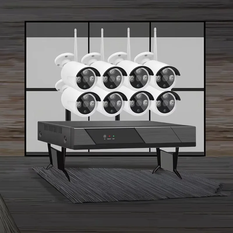 8-قناة HD مخزن رصد التوصيل والتشغيل نظام الأمن اللاسلكي 6 مليون الاستشعار كاميرا IP DVR كاميرا مراقبة لاسلكية #5