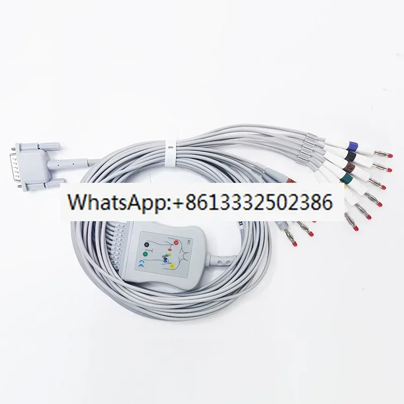 

Совместимый кабель ЭКГ/ЭКГ-аппаратов M1770A, M1771A, TC10, TC20, TC40, TC50, DB15, 10-контактный, с проводами для ЭКГ-аппаратов