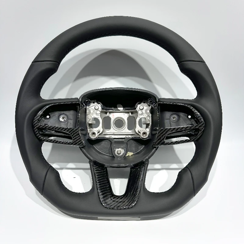 

С гладкой кожей Daytona, качественный редкий дизайн для Dodge Hellcat Challenger Charger SRT, золотой гоночный руль, спортивный