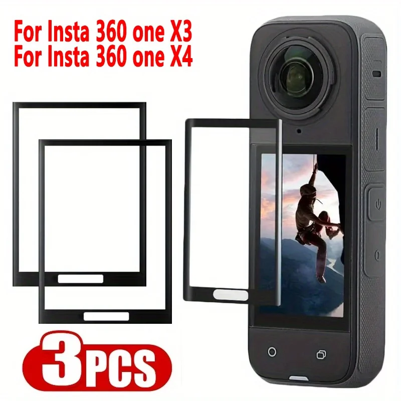 3pcs Soft Flexible Cover For Insta360 X3 X4 X5 Full Coverage Protective Films Soft PMMA Anti-scratch Film Accessories
