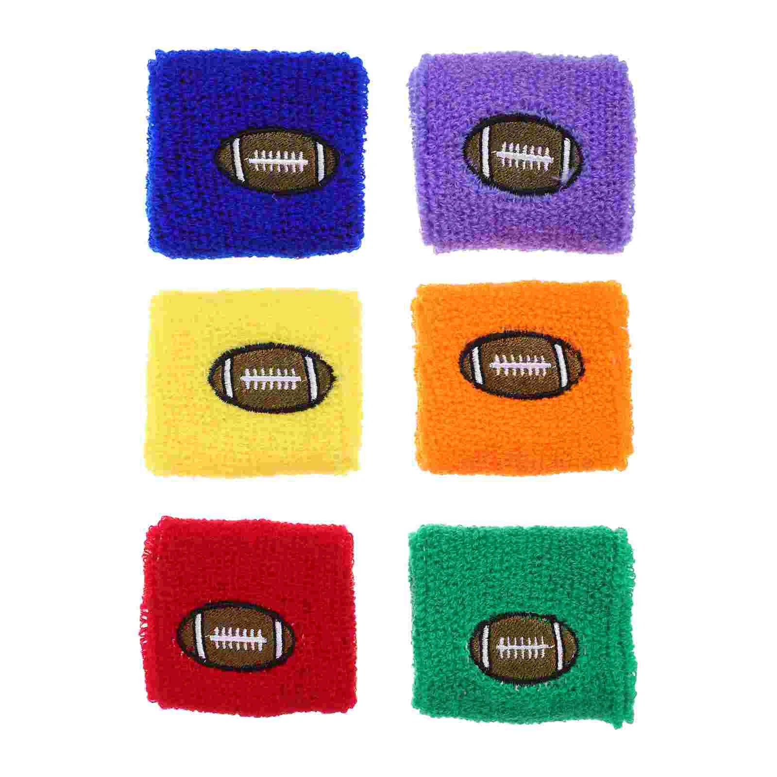 6 Pcs Wrist Sweat Bands for Women Sports Wristband Basketball Gifts Party Favors Fitness