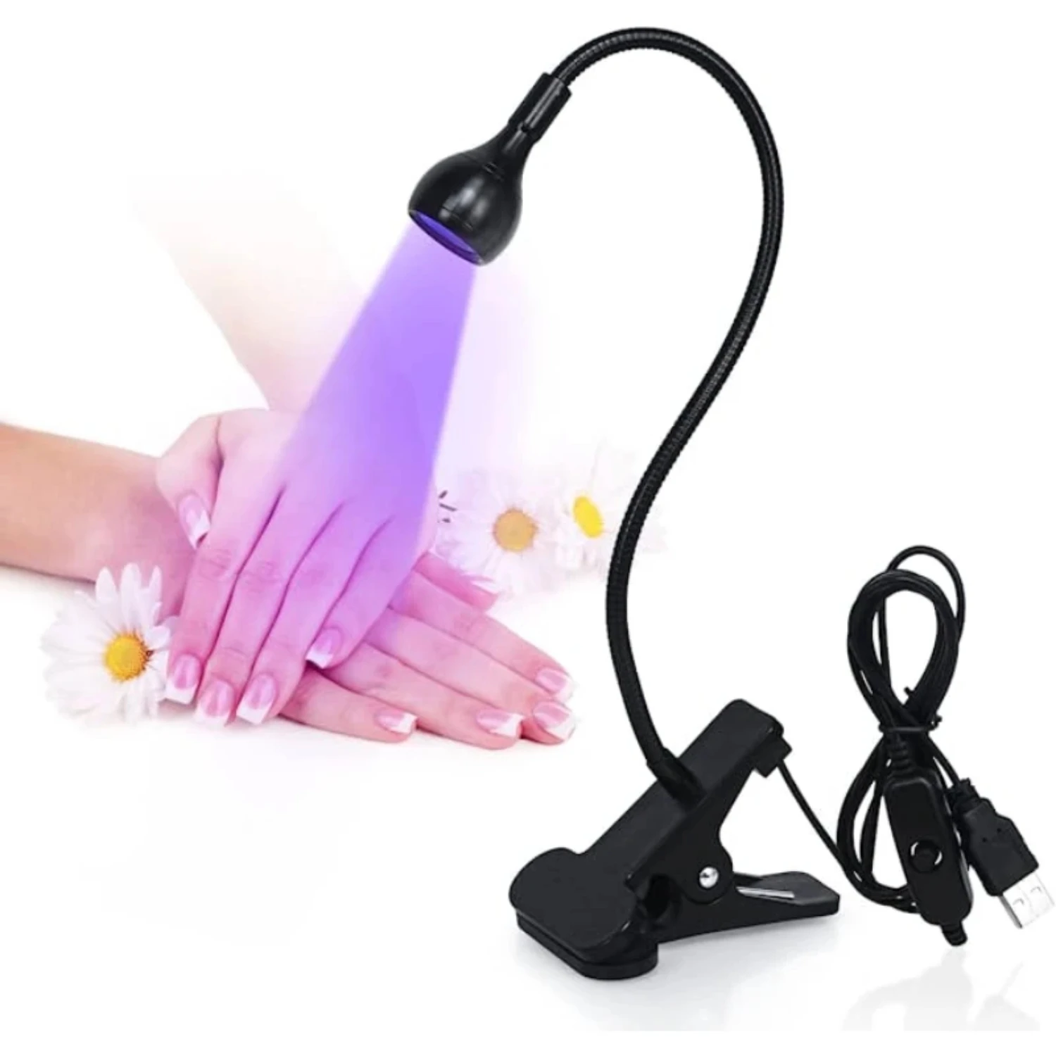 LED UV Light  Gel Nails Flexible Clip-On Desk USB American Pose Nail Drying Lamp Mini Manicure Dryer Equipment Tools