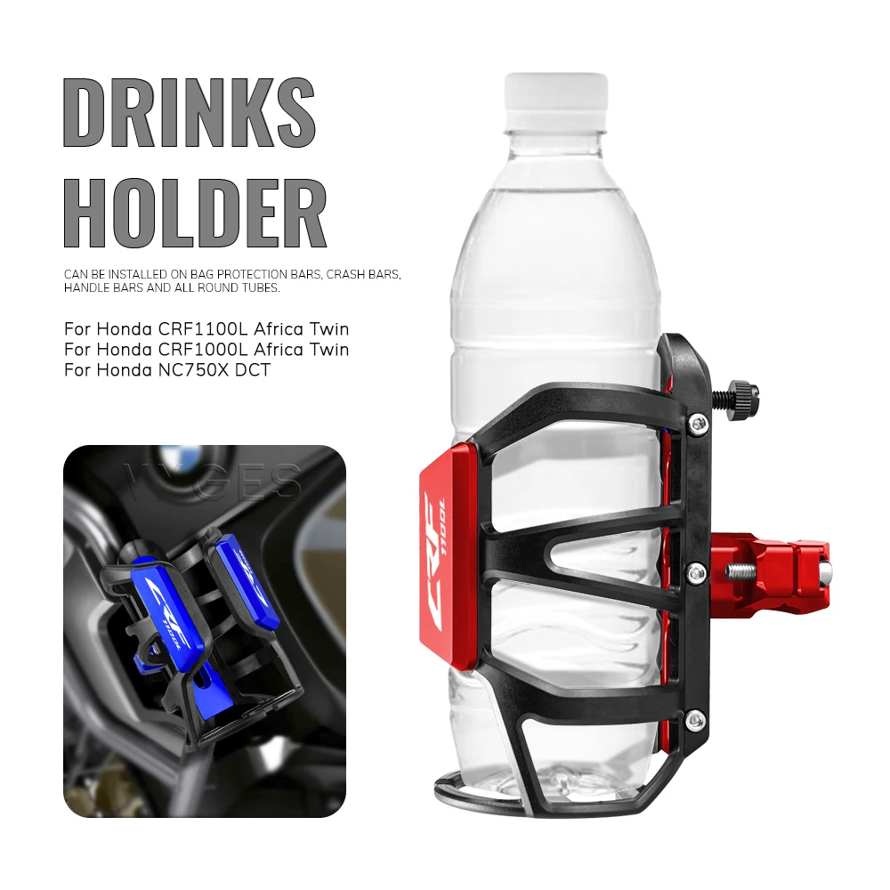 Motorcycle Beverage Water Bottle Cage Drinks Holder Water Cup Holder For Honda CRF1100L Africa Twin CRF 1000 L NC750X NC 750 X