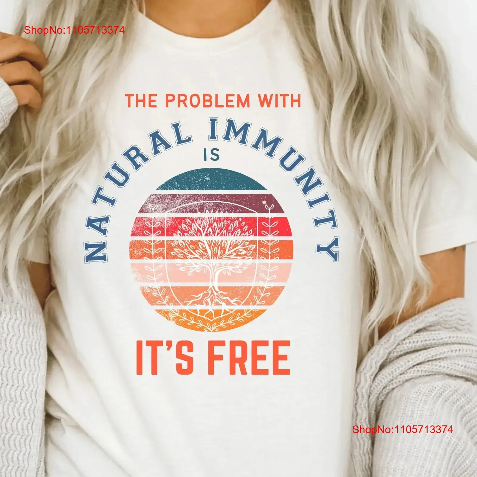 Natural Immunity T Shirt Immune System Medical Freedom Free Thinker Truth Seeker Holistic Conservative Anti Mandate vintage