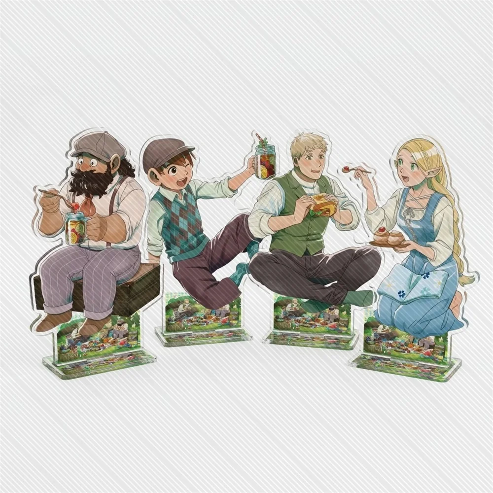 Anime Dungeon Meshi 15CM Keychain Acrylic Stand Model Cosplay Characters Ornament Accessories Good Christmas Gifts