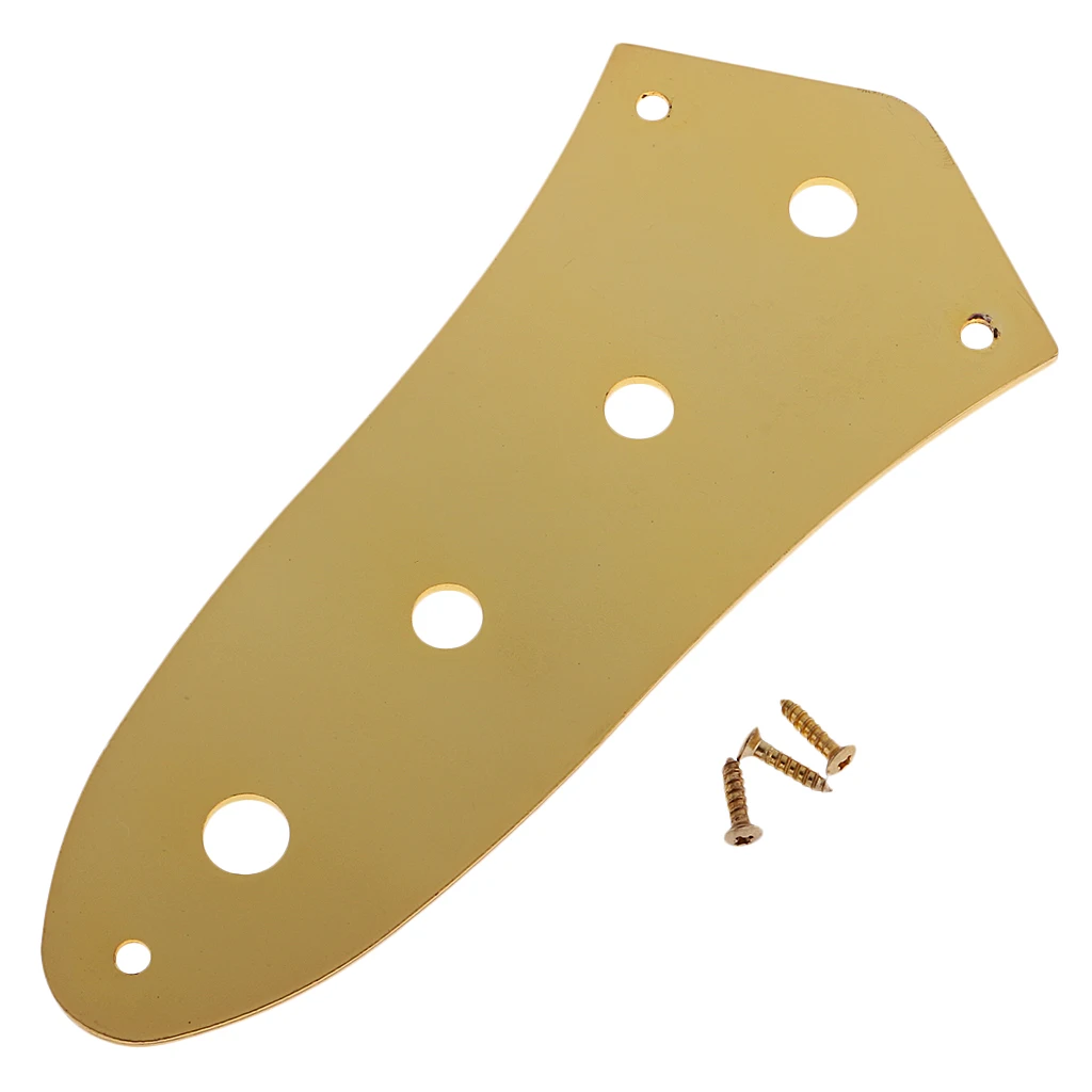 Loaded Control Plate Golden Finish Bass Control Plate Assembly Metal Replacement Parts for Jazz Bass Repair and Maintenance
