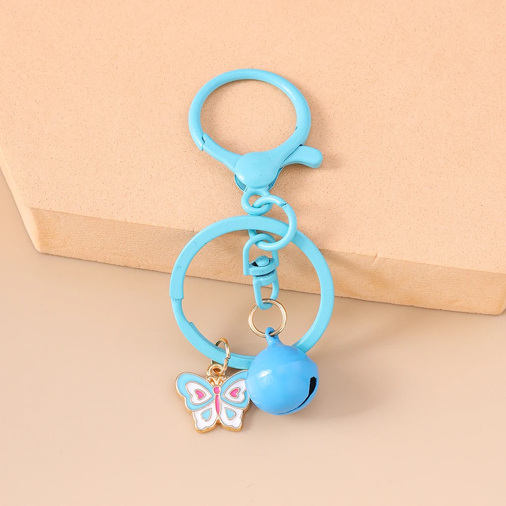 Aihua Bunter Glocken-Schmetterling-Schlüsselanhänger für Kinder und Mädchen, Handtaschenanhänger, Niedliche Schlüsselringe, Geburtstagsparty, Modische Schmuckgeschenke – Detail 5
