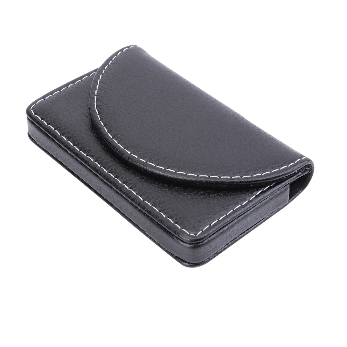 1Pcs Business Card Holder PU Portable Case Black Simple Business Organizer for Credit Id Name Cards Name Holder