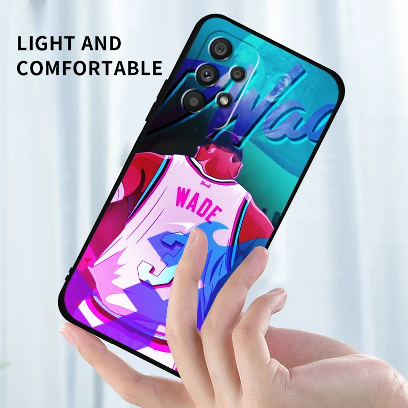 Basketball Superstar Art For Samsung A53 A52 A33 A32 A51 A71 A21S A13 A73 A50 A22 A23 A03 A72 A54 A12 5G Black Phone Case