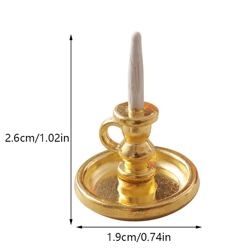 Miniaturowy świecznik Model mebli Dekoracja świecznika Dzieci do odgrywania ról Zabawka Akcesoria do domku dla lalek