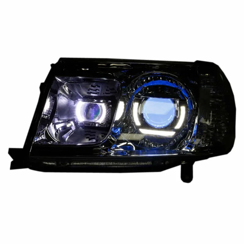 Customized Full LED Headlights For Toyota LC100 1998-2007 Bi-xenon Projector Lens Front Lamps With DRL