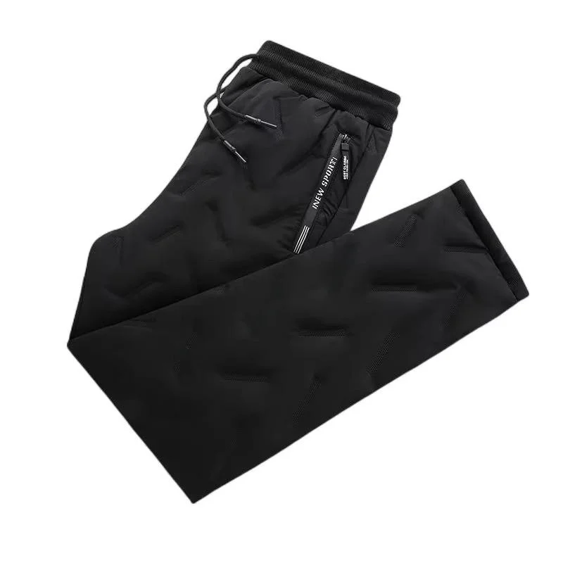 

Men's Winter Thiened Warm Cotton Pants Fce Lined Durable Outdoor Work Trousers Youth Casual Loose Fit Color