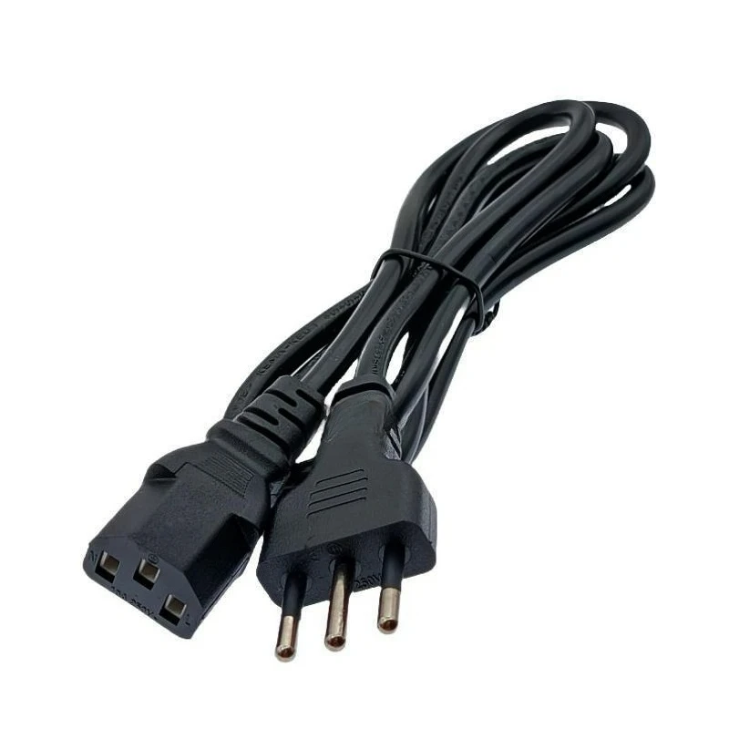 Italy Power Cable Italian 3 Pin Plug To IEC C13 AC Power Extension Cord 1.5m 5ft IMQ Power Cord Rated 10A 250V