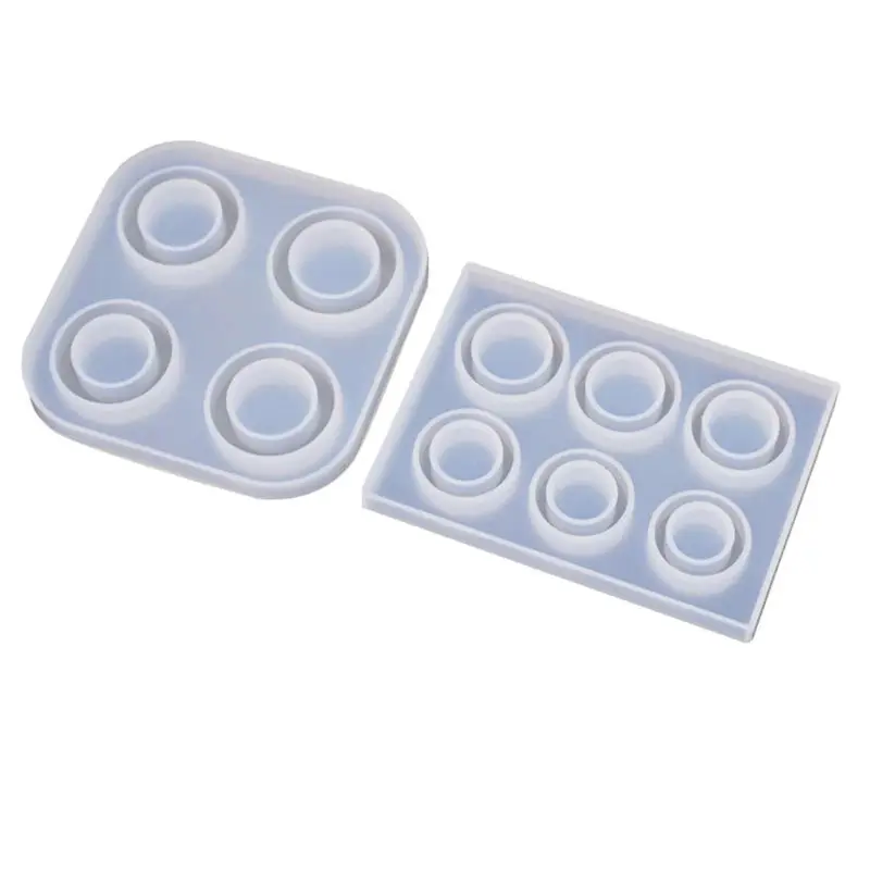 New Exquisite Crystal Epoxy Molds Set Round Soft Silicone Mould