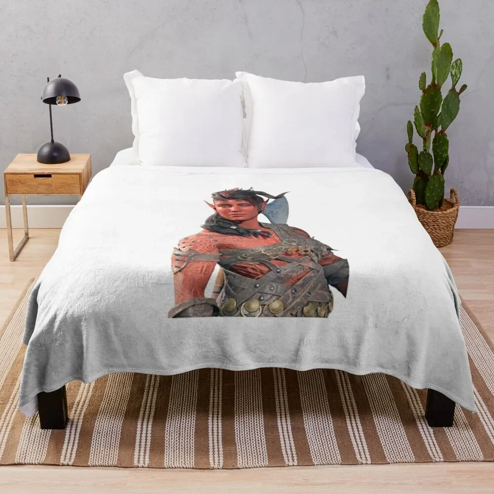 

karlach bg3 game Throw Blanket Elegant Warm Throw Blanket for Hotel Home