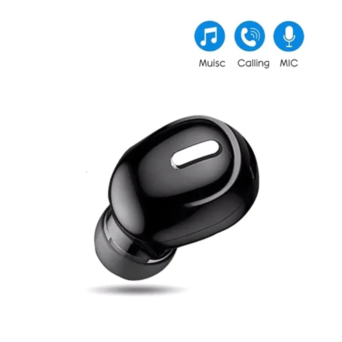 Wireless Bluetooth Single Ear Sports Bluetooth Headset with Microphone Hands-Free In-Ear