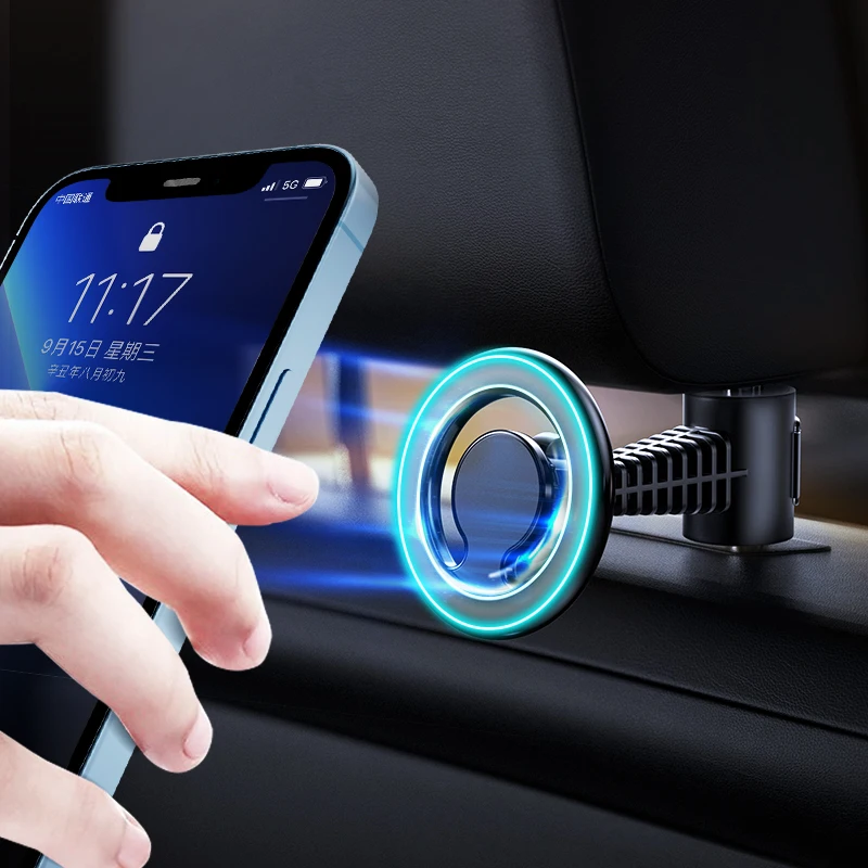 

Kimdoole Magnetic Car Phone Holder for Seat Headrest Telephone Cellphone Stand Support for iPhone Xiaomi Samsung Accessories
