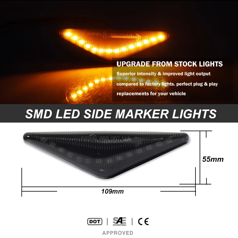 Динамический указатель поворота, светодиодный боковой габаритный фонарь зеркала, мигающий индикатор для Ford MONDEO 2000-2007 MK3 FOCUS MK1 1998-2004