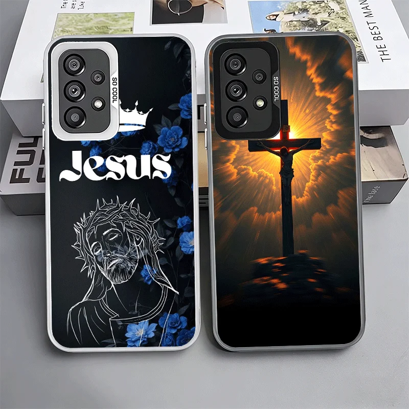 God Jesus Pray Cross Bible Shockproof Phone Case for Samsung A17 A16 A15 A14 A37 A57 A36 A56 A26 A35 A55 A25 A34 A54 A24 A13 A23