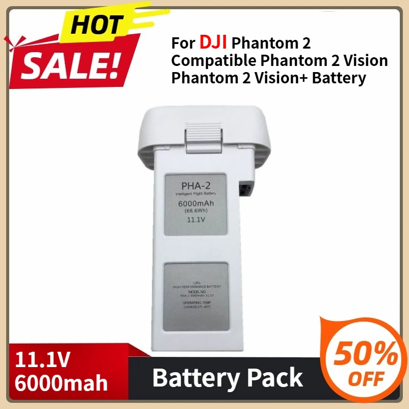 

New Drones Brand for DJI Phantom 2 Battery Compatible Phantom 2 Vision Phantom 2 Vision+ 11.1V 6000mah Replacing Battery