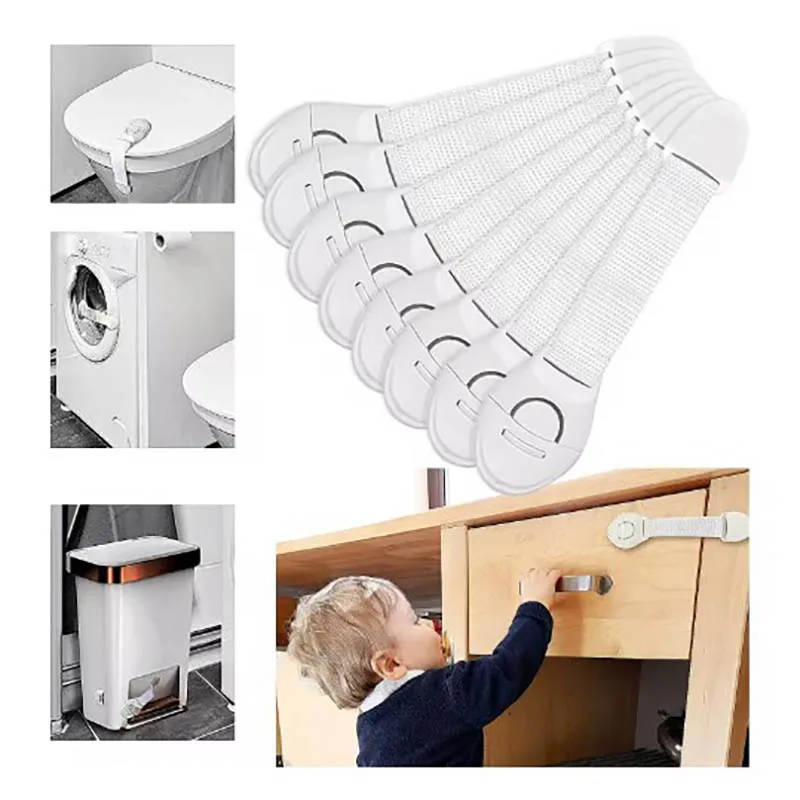 10PCS Child Safety Cabinet Lock Baby Security Protection Drawer Door Cabinet Lock Plastic Protection Kids Safety Door Lock