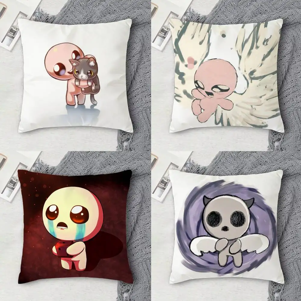 

T-The Binding of Isaac Double-sided Printed Square Decorative Cushion Cover for Sofa Living Room Home Decor