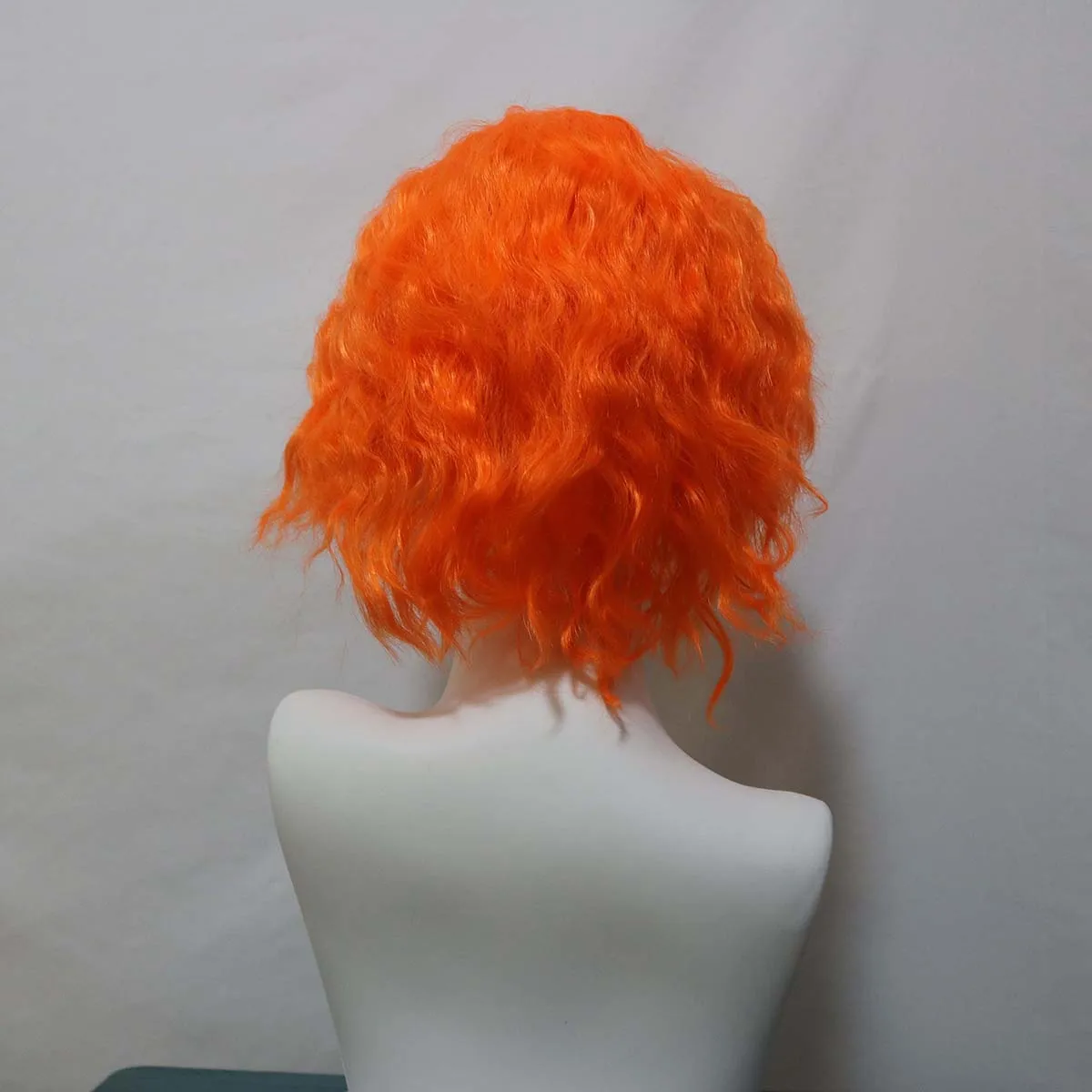 Anime Alice's Adventures Cosplay Perruque Courte Bouclée Orange, Chapelier Fou