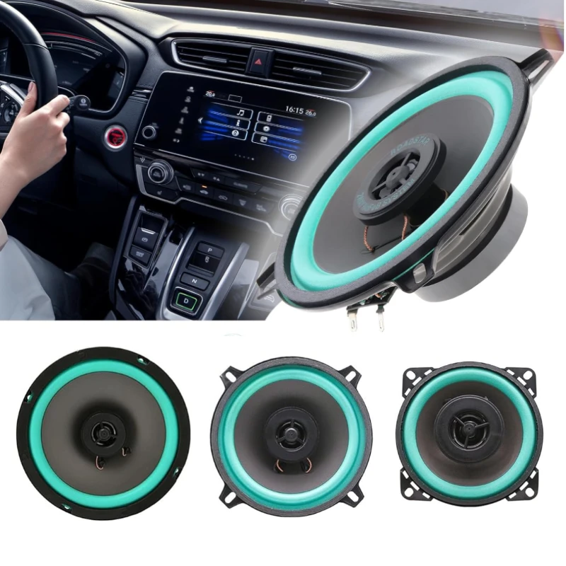 4/5/6.5In 100W Universal Car Coaxial Speakers HiFi Automotive Audio Full Range Frequency Subwoofer Enhanced Stereo Loudspeaker ﻿