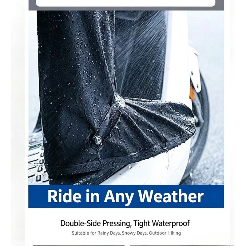Waterproof High Ankle Rain Shoe Cover With Reflective Tape Dustproof Protective Foot Cover For Cycling Motorcycle Male Female