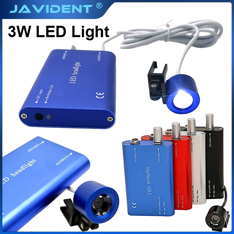4 Colors Portable Head Light for Dental Binocular Loupes Glasses Medical LED Head Lamp Oral Cosmetic Supplies Dental Headlight