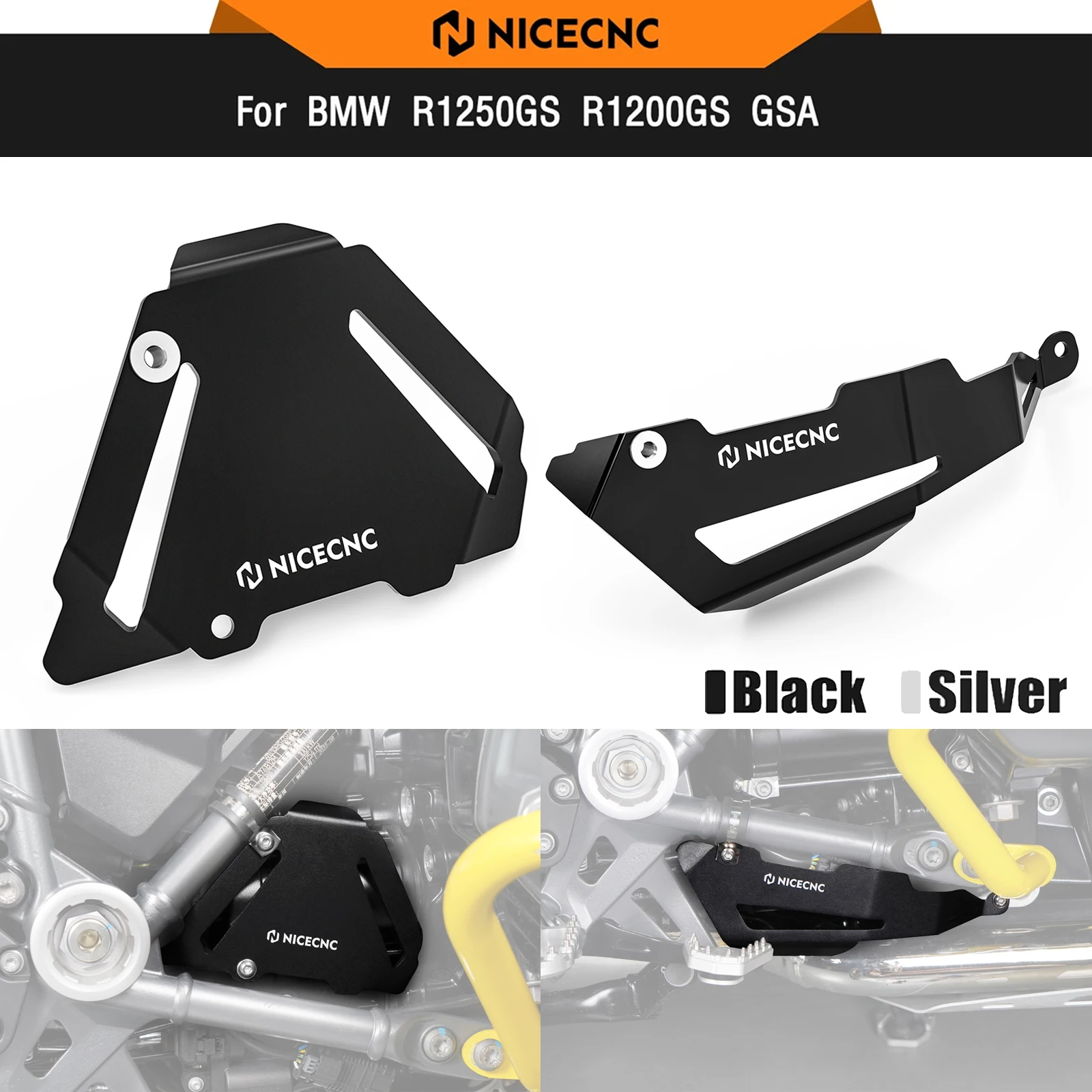 

For BMW R1250GS R1200GS GSA Exhaust Flap Control Starter Protector Guard R1250GS/Adventure 2019-2024 R1200 GS ADV 2014-2018