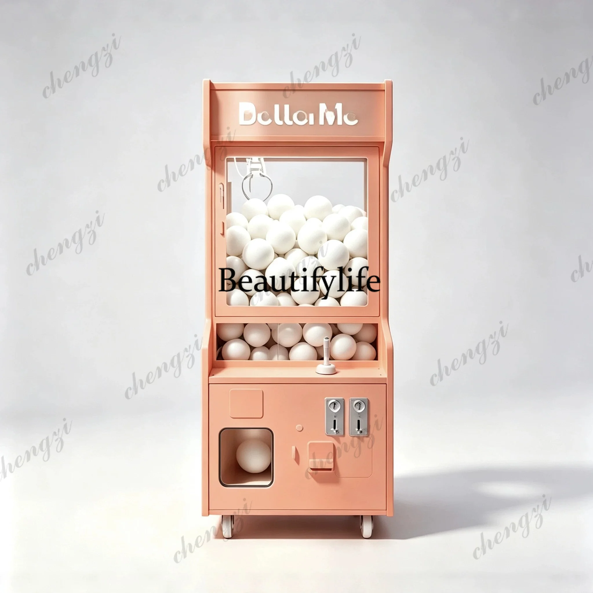 Activity customization Minimalist white doll machine Catch ball Full transparent coin scanning code Commercial