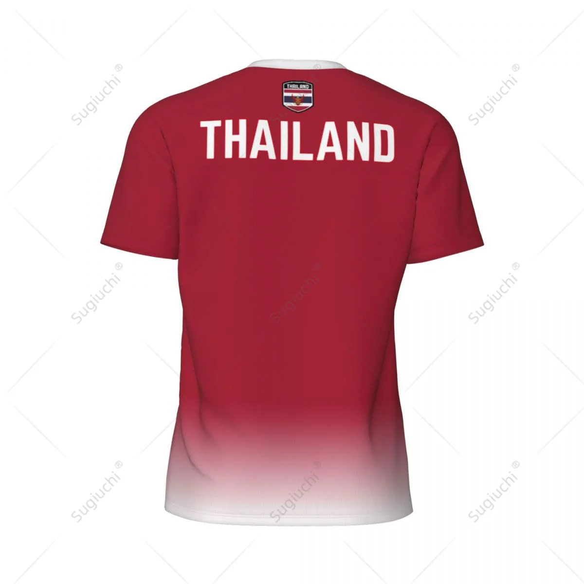 เสื้อยืดผ้าตาข่ายกีฬาไทยธงสำหรับวิ่งจักรยานฟุตบอลเทนนิสฟิตเนสเสื้อยืดพิมพ์ลายได้3D