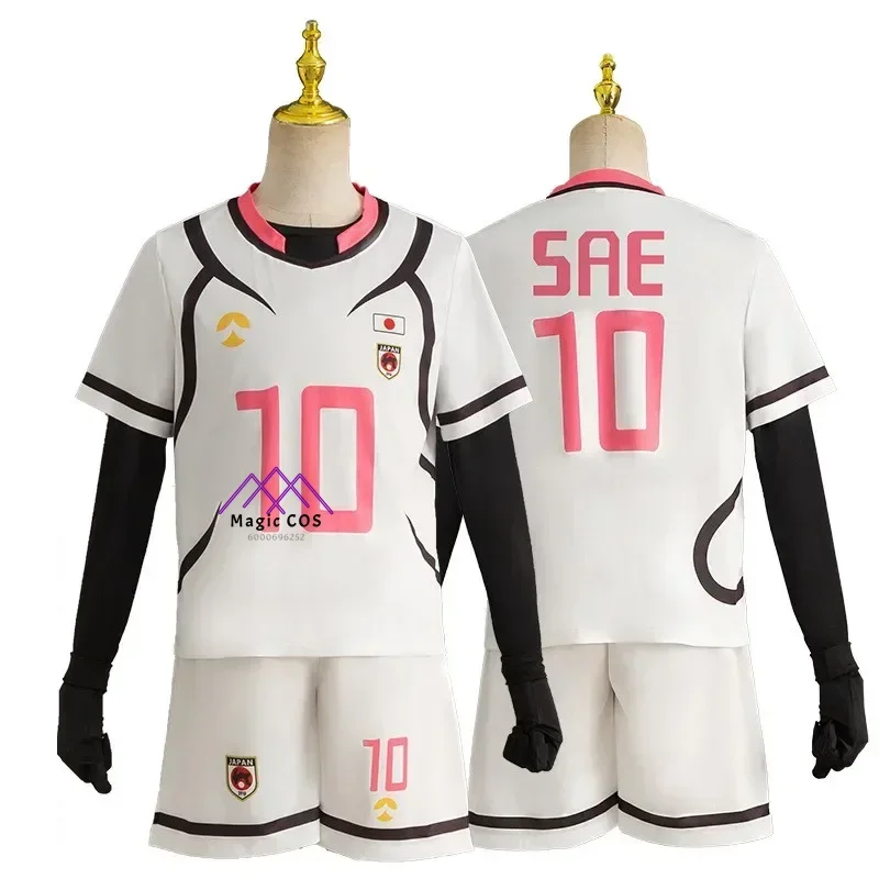 Anime Blue Lock Itoshi Sae Cosplay Costume U20 Competition White No.10 Soccer Jersey Football Uniform Wig Campus Gymnastics Suit - Image 5