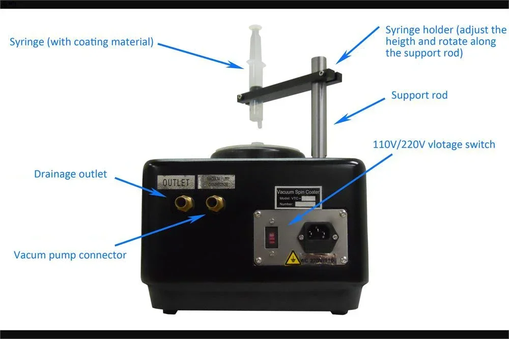 Laboratory Coating Machine Price Small Compact Spin Coater Equipment with 3 Vacuum Chucks & Vacuum Pump